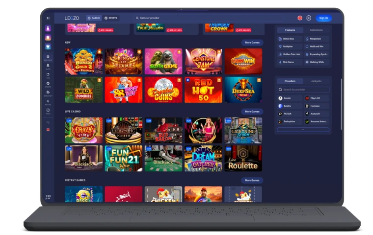 Legzo Casino site